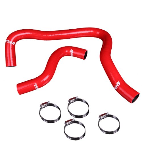 Upgr8 U8913-25 High Performance 4-ply Red Radiator Silicone Hose Kit