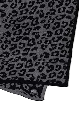 Image of Barefoot Dreams CozyChic Barefoot in the Wild Throw, Charcoal-Black, 54 inchx72 inch