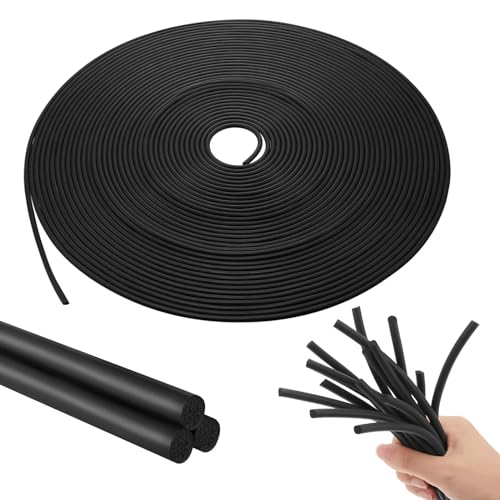 Image of Frienda Backer Rod Foam Rubber Caulk Saver Concrete Expansion Joint Filler Weather Strip Seal for Gaps and Joints (Black,1 /8 Inch X 50 ft)