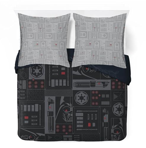 Jay Franco Star Wars Darth Vader Empire Ensemble Housse de Couette – Linge de Lit Ultra Doux pour Enfants avec Taie d’Oreiller, Housse Seulement...