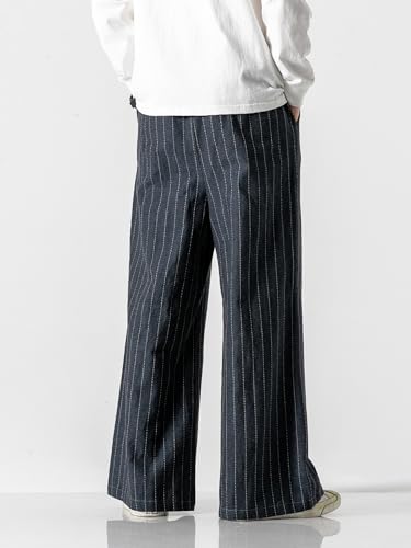 Men's Casual Loose Wide Leg Harem Pant Japanese Harajuku Kimono Trousers3