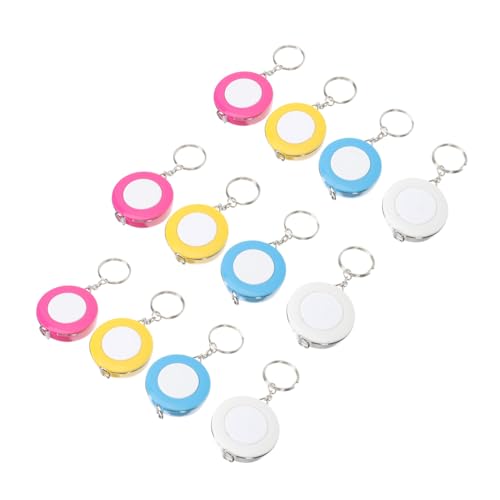 12 Pzs Mini Cinta Métrica Flexible Llaveros Portátil