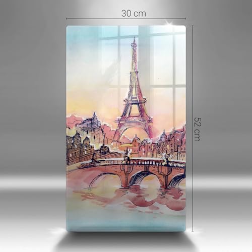Planche à découper induction 30x52cm protection plaque vitrocéramique Wallfluent Paris