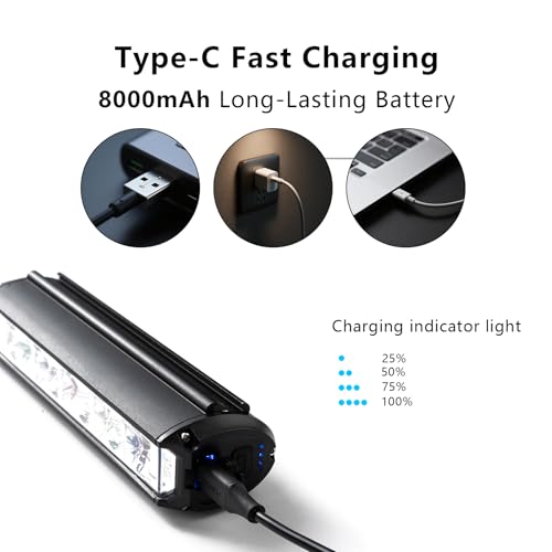 Image of Bike Light Bar for Ebike, Super Bright Front Light Rechargeable Battery, IPX5 Waterproof, 5 Modes Bicycle Headlight for Mountain Bike, Night Riding, Cycling