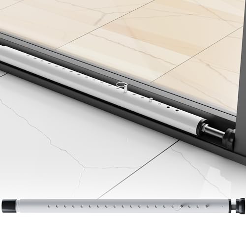 WooFog Sliding Glass Door Security Bar,Window Security Bars Inside,17-50 inch Adjustable Patio Door/Window Lock Bar for Burglar Proof/Child Safety, Window Stoppers for Sliding/Vertical Windows -1 PCS