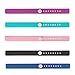 REDGO ID115 ID 115 115HR Replaceable Strap Length Adjustable for Smart Bracelet Fitness Tracker, Set of 5, Black/Purple/Teal/Pink/Blue
