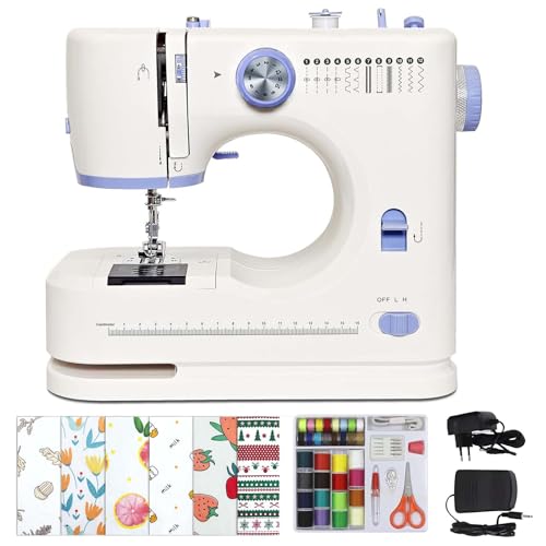 Máquinas de coser sencillas, ideales para principiantes, 12 puntadas integradas, kit de costura básico incluido, 2 pedales de velocidad, perfecto para uso doméstico Máquinas de coser sencillas, ideales para principiantes, 12 puntadas integradas, kit de costura básico incluido, 2 pedales de velocidad, perfecto para uso doméstico