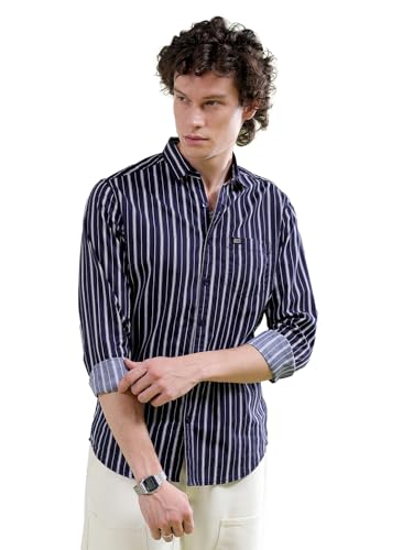 Image of The Indian Garage Co Men Slim Fit Checkered Full Sleeves Spread Collar Casual Shirt
