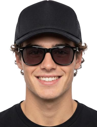 Image of Funky Junque Foam Trucker Hat, Trucker Hats for Women & Men - Blank Adjustable Snapback Mesh Back Baseball Cap