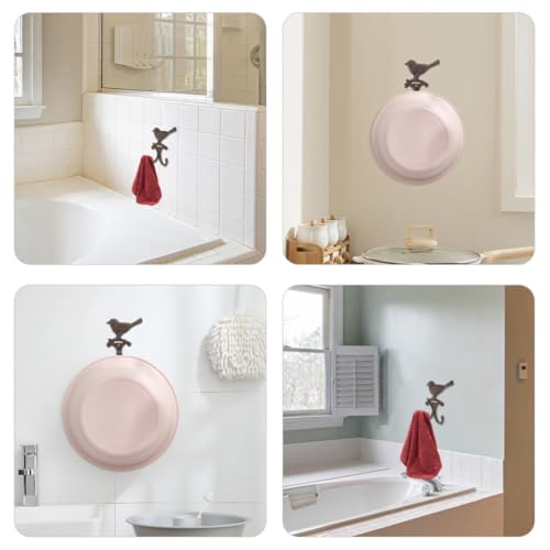 Perchero de pared de hierro fundido Baluue con diseño rústico de alta gama 4