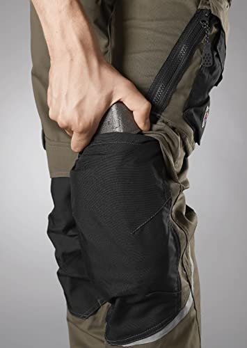 Foto von BP 1998-570-5032 Arbeitshose mit Kniepolstertaschen - Schlanke Silhouette - Elastischer Rückengurt - 65% Polyester, 35% Cotton - Kurze Passform - Größe: 56l - Farbe: walnuss/schwarz