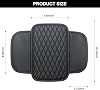 Funda para consola central de auto Ouzorp, cuero microfibra mejorado con 2 bolsillos de almacenamiento, cubierta universal para apoyabrazos, protector de interiores para la mayoría de vehículos 4