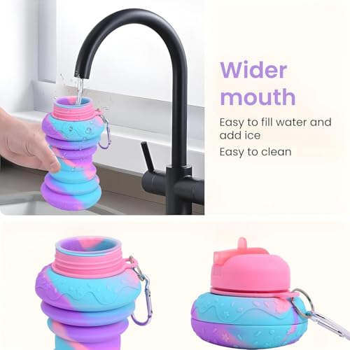 Image of TOPS SPOT Collapsible Silicone Water Bottle, BPA-Free Foldable Bottle