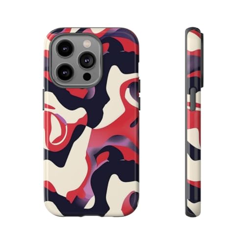 Coque iPhone 14 Pro motif abstrait design artistique éclat brillant