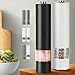 Virklyee Macinapepe Elettrico Macina 2PCS Macina Sale Set macina Pepe in Acciaio Inossidabile Macinatura Regolabile per Sale, Pepe, Spezie Macina sale a grossolanità regolabile (Nero&Bianco)