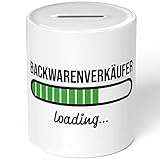JUNIWORDS Spardose Sparbüchse, Backwarenverkäufer Loading (6187822)