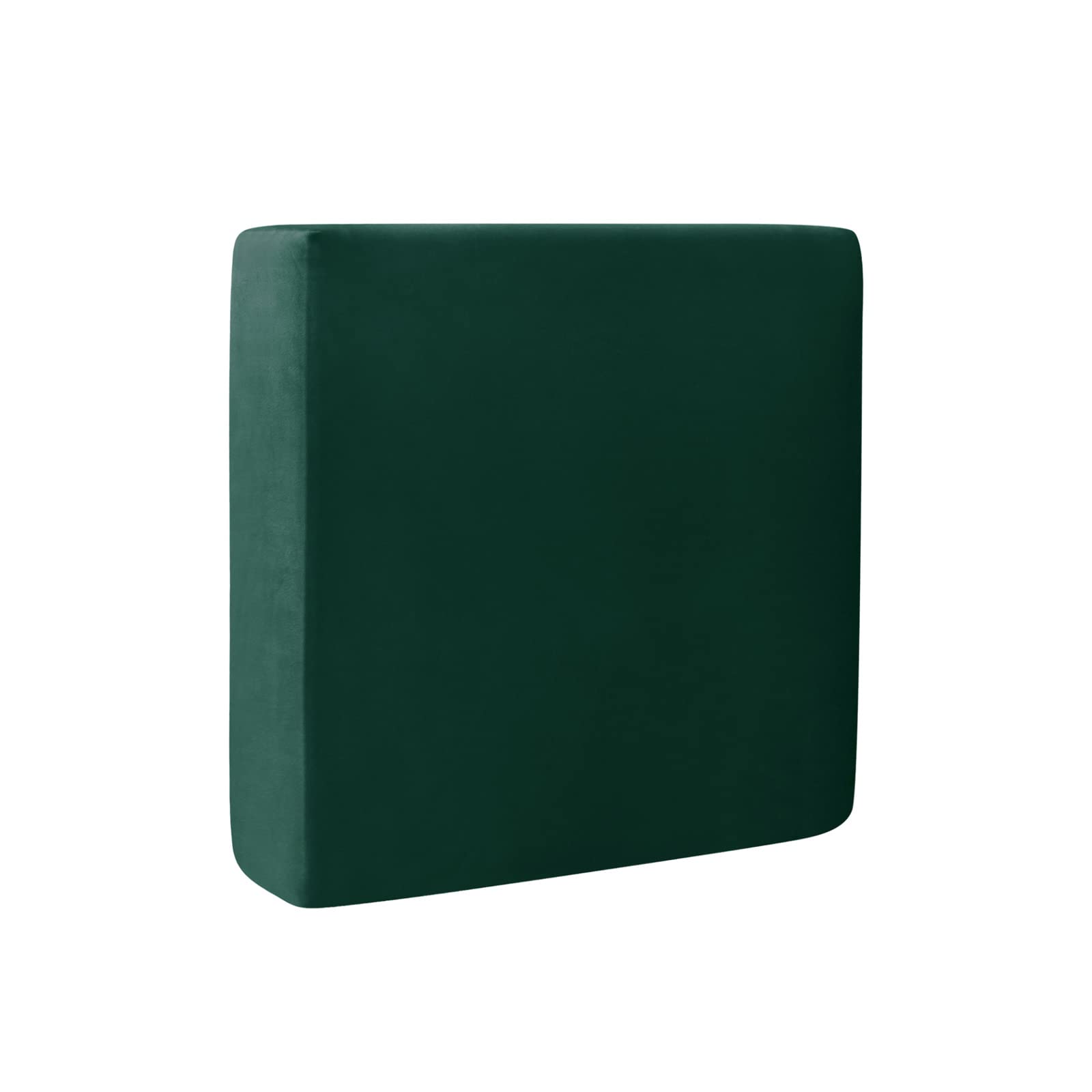 BXFUL Sofa Seat Cushion Covers, Sofa Cushion Slipcovers Stretch Velvet, Couch Cushion Covers Replacement for Individual Cushion with Elastic Fabric (4-Seater,Dark Green)