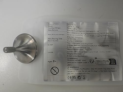 LOQATIDIS Hochwertiger Präzisions-Titankreisel, Lange Drehzeit von mehr als 10 Minuten, perfektes Gleichgewicht, verschleißfest, tropffest, Nicht rostend (Windgott Silber)