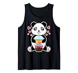 kawaii anime cute panda bere milkshake canotta