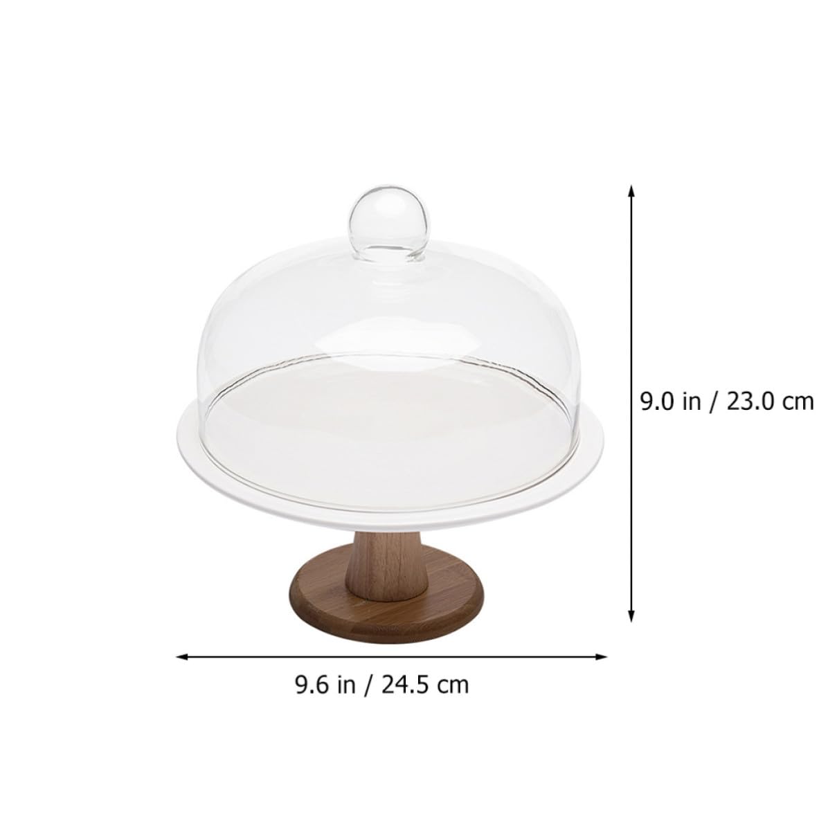 Keramik Tortenständer für Kuchen mit Deckel aus Glas und Desserts