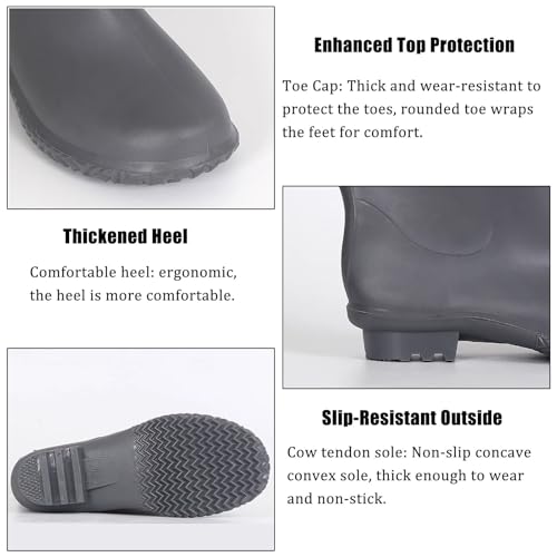 Mens Womens Fishing Waders Boots, 60cm High Knee Hip Wading Boots for Fishing and Hunting, Lightweight Anti Slip4