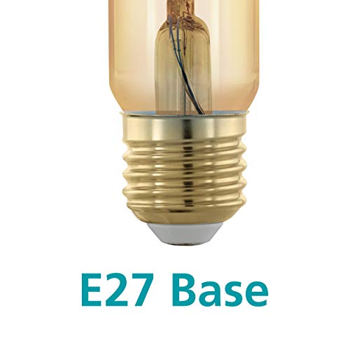 Eglo Dimmable E27 LED Tube, Golden Vintage Filament Light Bulb, Edison lamp for Retro Lighting 4 watt (Equivalent to 28 watt) - Image 4