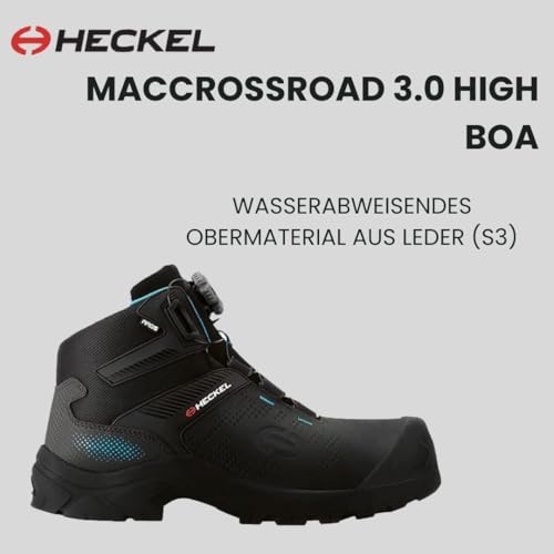 Heckel MACCROSSROAD 3.0 Sicherheitsstiefel - BOA Verschluss - Schwarz - Gr 43