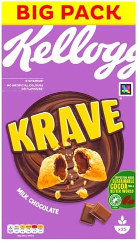 KRAVE Kellogg's Milk Chocolate Breakfast Cereal, 750g, Pack Of 1