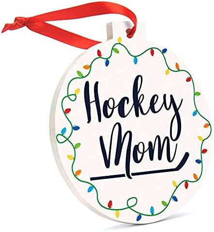 ChalkTalkSPORTS Hockey Ceramic | Hockey Mom Christmas Ornament