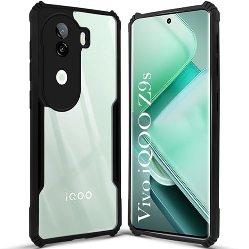 Image of Jkobi Back Cover Case for Vivo iQOO Z9s (Shockproof with Polycarbonate Clear Panel | Professional Black)