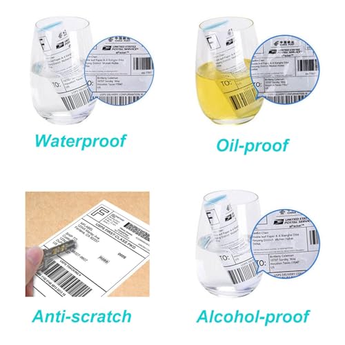 Fanfold Thermal Labels 4x6, Perforated Postage Thermal Label Paper Compatible with Zebra and Rollo,1 Stack-500 Labels image 6