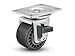Shepherd BMS Series 3" Diameter Glass Filled Nylon Wheel Swivel Caster with Sure Lock Brake, 4-1/8" Length x 3-1/8" Width Plate, 1000 lbs Capacity, Trivalent Zinc Finish
