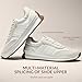 Vilanva Women's White Fashion Sneakers Casual Tennis Shoes with Non-Slip Retro Gum Sole Ladies Walking Trendy Footwear Size 9