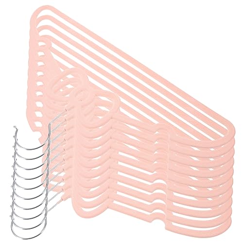 Perchas Infantiles Terciopelo Rosa Marca FONDOTIN