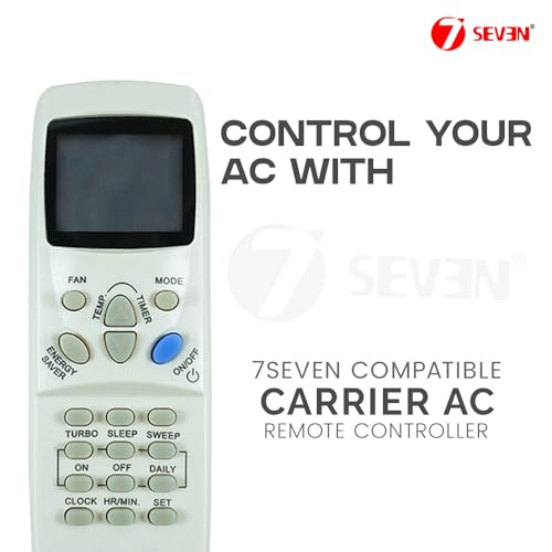 Image of 7SEVEN Compatible for Carrier Ac Remote Original Model 100B Suitable for Split and Window Air Conditioner of 1 1.5 2 Ton Carrier ac