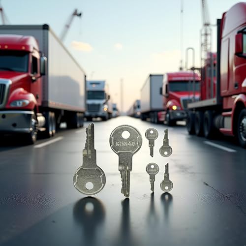 Image of 6Pcs Silver CH545 Keys Compatible with Truck Trailer RV Campers Car Hauler Tool Boxes Safety Cabinets Paddle Handle Lokes, RV Locks