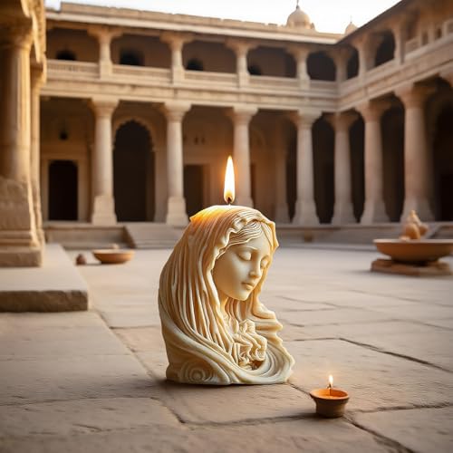3D Virgin Mary Candle Molds for Candle Making, Silicone Resin Casting Molds for Home Decor & Candle Making, Soap and Epoxy Resin Crafts by CERECO - Image 3