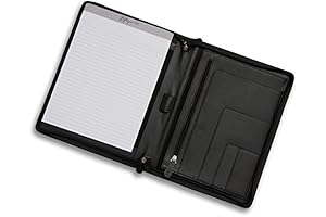 Lefty's Zippered Left-Handed Black Eco-Leather Padfolio