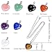 AD BeadsNatural Stone Charms Healing Stone Beads Pendants for Jewelry Necklace Making (Heart Rose Quartz -10pcs)