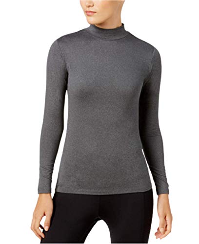 32 Degrees Cozy Heat Mock-Neck Top Heather Charcoal L