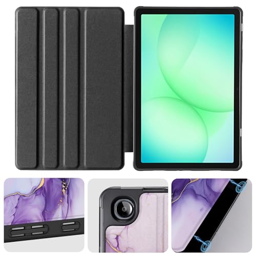 Image of CoBak Case for Samsung Galaxy Tab A11+ Plus 11 inch 2025, Multi-Viewing Angles, All New PU Leather Folio Stand Cover with Auto Sleep Wake Feature for Samsung Galaxy Tab A11+ Tablet 11-inch, Amethyst Veins