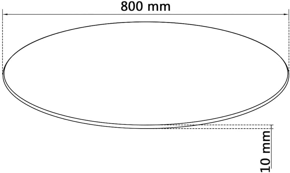 31.5 Inch Round Tempered Glass Table Top Transparent Durable Scratch Resistant for Dining Living Room Indoor Outdoor Modern Minimalist Design