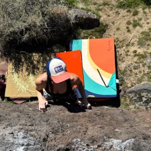 Asana Rock Star - Supplemental Bouldering Crash Pad - Sit Start Bouldering Mat, Climbing Crash Pad Gap Cover, Sport Mat & Essential Bouldering Gear (36\" x 23\" x 1\") Made in USA (Cool) - Thumbnail 2
