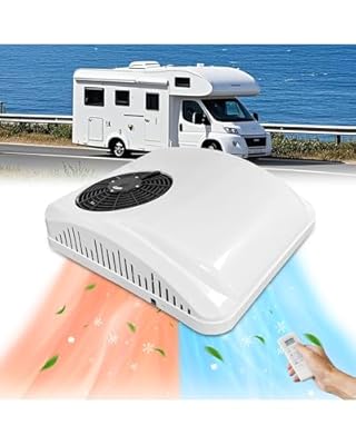 Treeligo Rooftop Air Conditioner for RV 9500 BTU Heating & Cooling,12 Volt DC AC, Brushless Compressors, Ultra-Quiet for Truck, Campers,Campervan, Caravan,Trailers and Motorhome