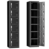 Greenvelly Metal Locker for Office Storage Locker Employees Locker for School Gym Lockers Corridor Locker 6 Tier 6 Door
