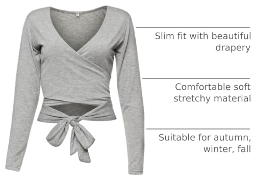 Image of Famulily Women's Sexy Deep V Neck Bandage Surplice Wrap Crop Top