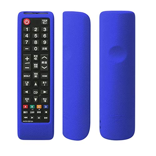 Siwetg - Custodia per telecomando in silicone, paracolpi, lavabile, per TV Samsung AA59-00816A LED, LCD, 3D, HD blu