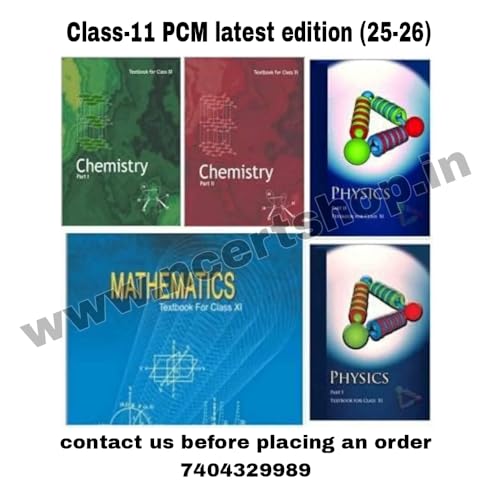 NCERT , CLASS - 11 SET OF 5 BOOKS ( PHYSICS PART 1 & 2 , CHEMISTRY PART 1 & 2 , MATHEMATICS ) 2022 EDITION