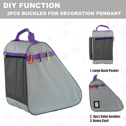 Image of HEXIFUL Skate Bag for Ice, Inline, Roller & Quad Skates - Kids & Adults