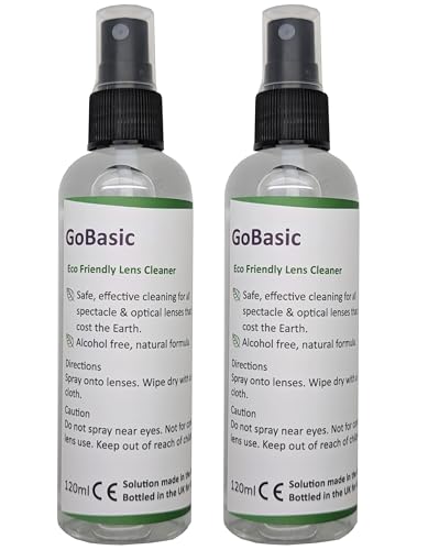 GoBasic Eco Friendly Alcohol & VOC Free Pump Action Lens Cleaning Spray For Spectacles & Glasses 120ml (2 X 120ml)